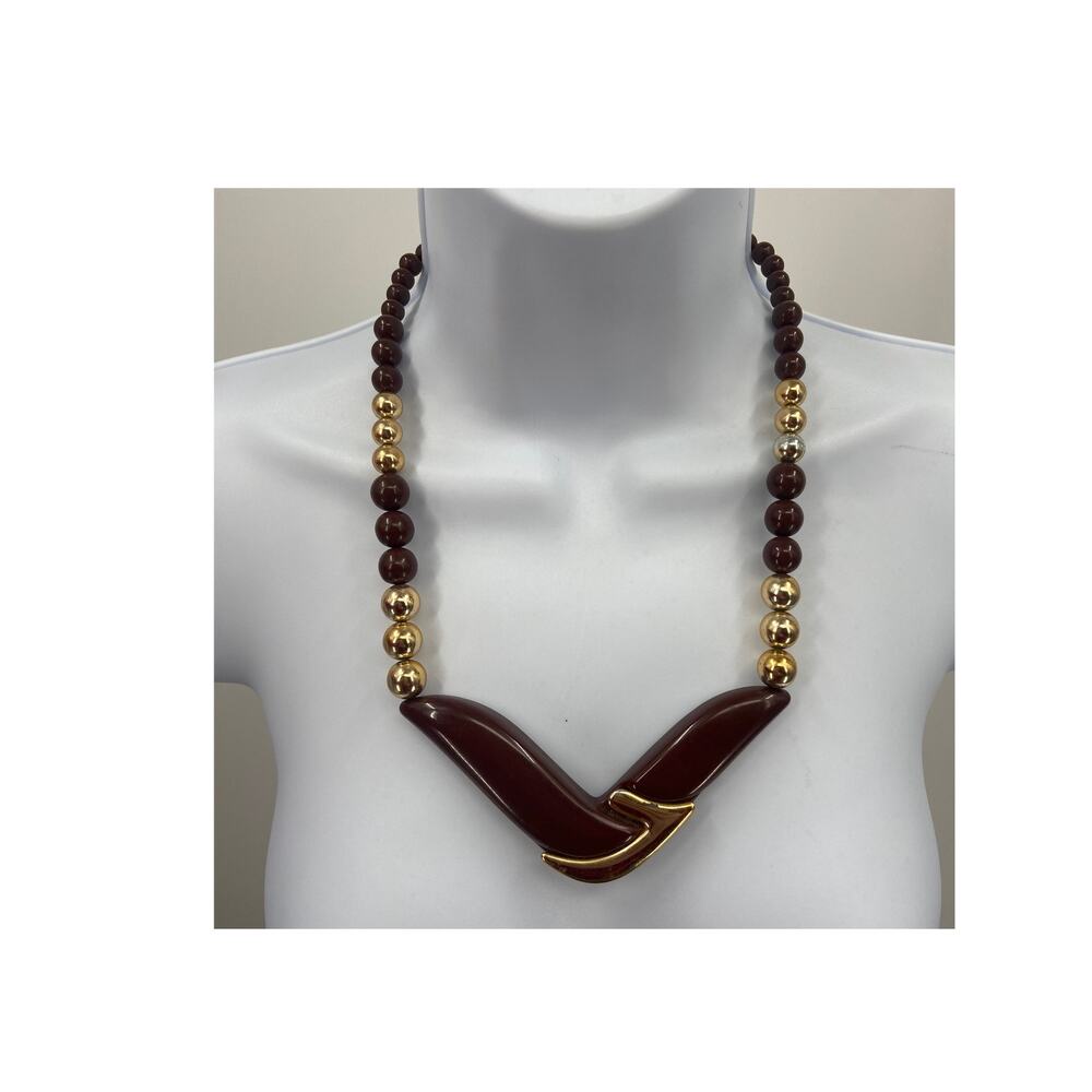 Acrylic Beaded Bib Necklace